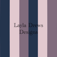 Layla Drew's Designs - Navy Purple Stripes