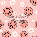 Layla Drew's Designs - Muted Pink Spring Smileys