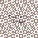 Layla Drew's Designs - Muted Tan Checker Floral