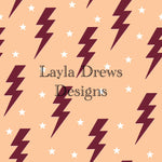 Layla Drew's Designs - Maroon Lightning