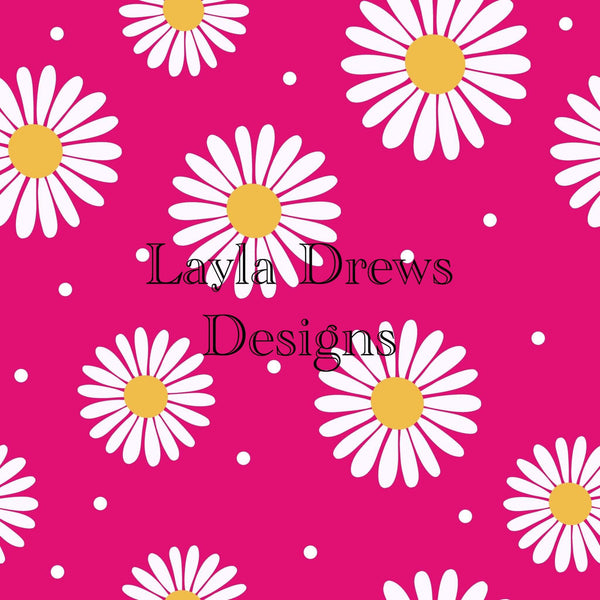 Layla Drew's Designs - Hot Pink Daisies