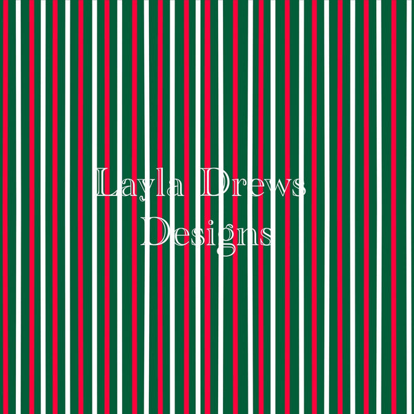 Layla Drew's Designs  - Thin Xmas Stripes