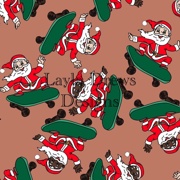 Layla Drew's Designs  - Skateboard Santas 3