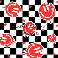 Layla Drew's Designs  - Red Smiley Checkers