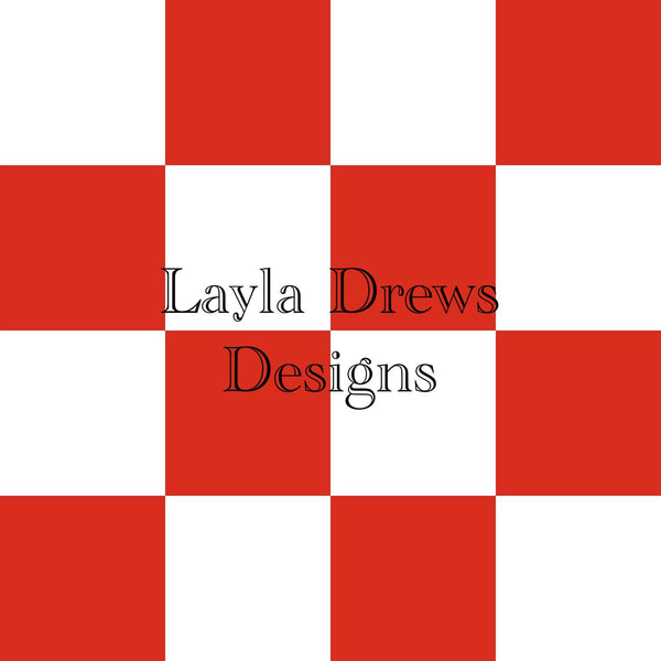 Layla Drew's Designs  - Red White Checkers 2