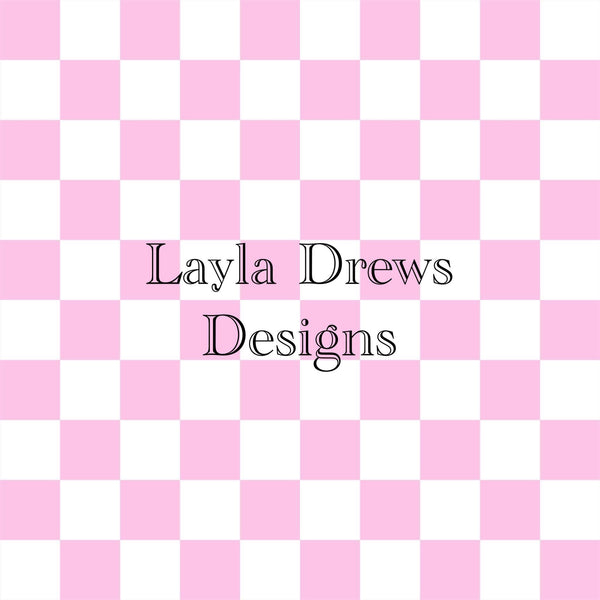 Layla Drew's Designs  - Pink White Checkers