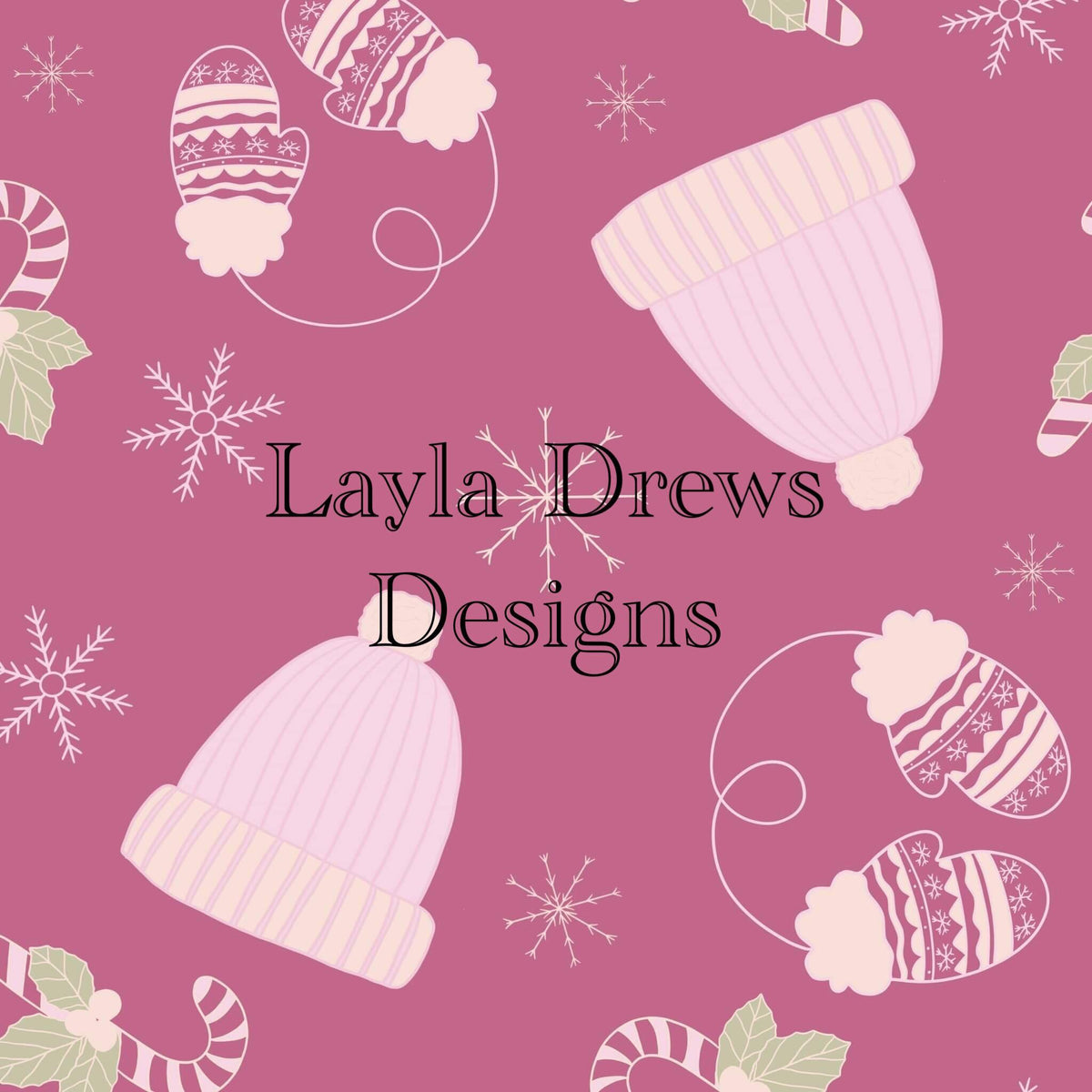 Layla Drew's Designs - Pink Winter – Brianna's Bow Supply Shoppe LLC