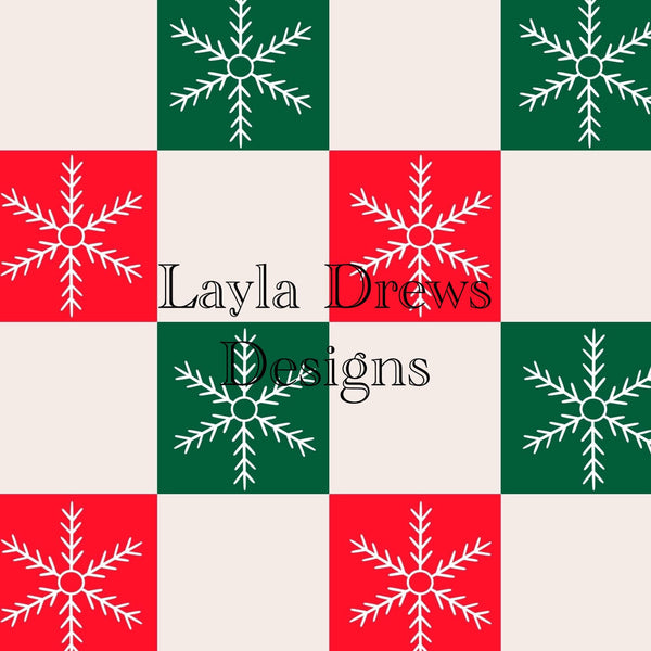 Layla Drew's Designs  - Snow Flake Checkers