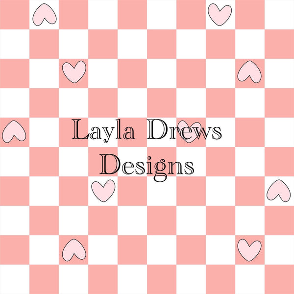 Layla Drew's Designs  - Vday Pink Checkers