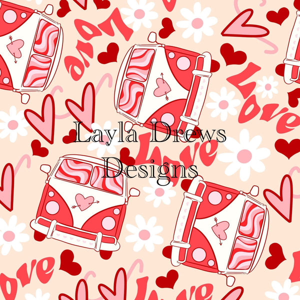 Layla Drew's Designs  - Vday Hippie Bus