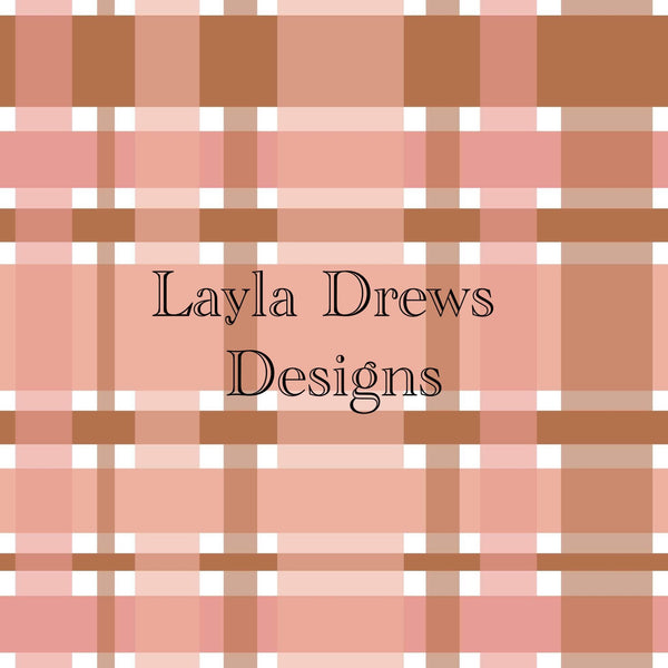 Layla Drew's Designs - Pink Brown Plaid