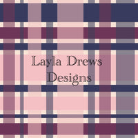 Layla Drew's Designs - Navy Purple Plaid