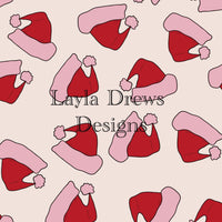 Layla Drew's Designs - Pink Red Santa Hats