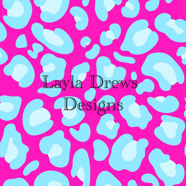 Layla Drew's Designs - Pink Blue Leopard 2