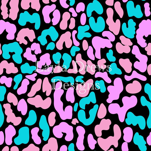 Layla Drew's Designs - Pink Blue Leopard 3