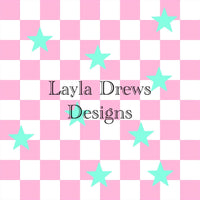 Layla Drew's Designs - Mint Star Checkers