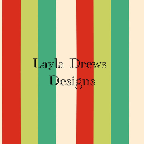 Layla Drew's Designs -Bright Christmas Stripes