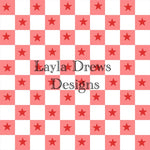 Layla Drew's Designs - Pink Stars Checkers