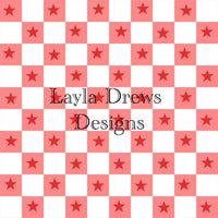 Layla Drew's Designs - Pink Stars Checkers