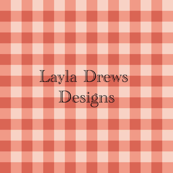 Layla Drew's Designs - Orange Gingham