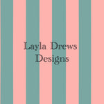 Layla Drew's Designs - Pink Snowflake Stripes