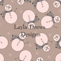 Layla Drew's Designs - Pink Green Snowmen