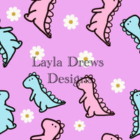 Layla Drew's Designs - Pink Blue Dinos