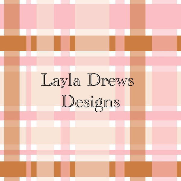 Layla Drew's Designs - Pink Tan Plaid