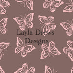 Layla Drew's Designs - Pink Brown Butterflies