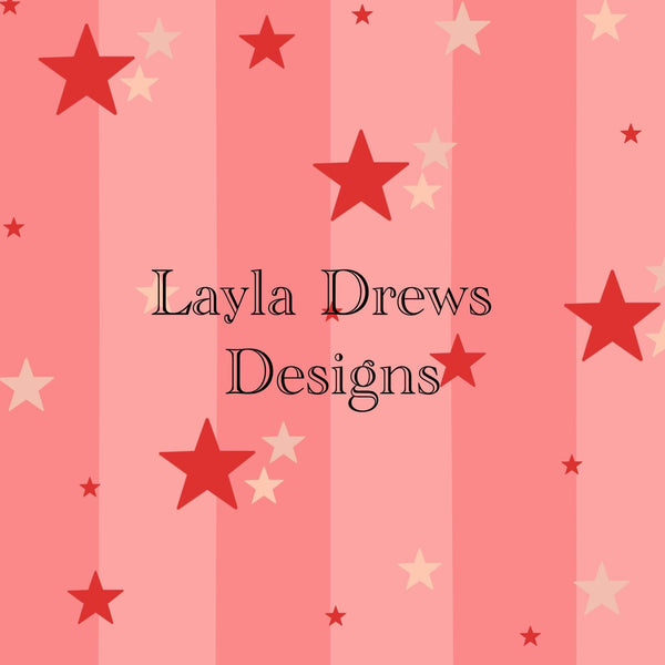 Layla Drew's Designs - Pink Stripes Stars