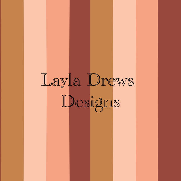 Layla Drew's Designs - Mushroom Rainbow Stripes