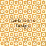 Layla Drew's Designs - Mustard Floral Checkers