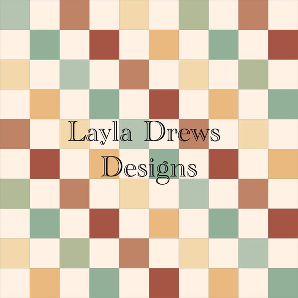 Layla Drew's Designs - Neutral Muted Checkers