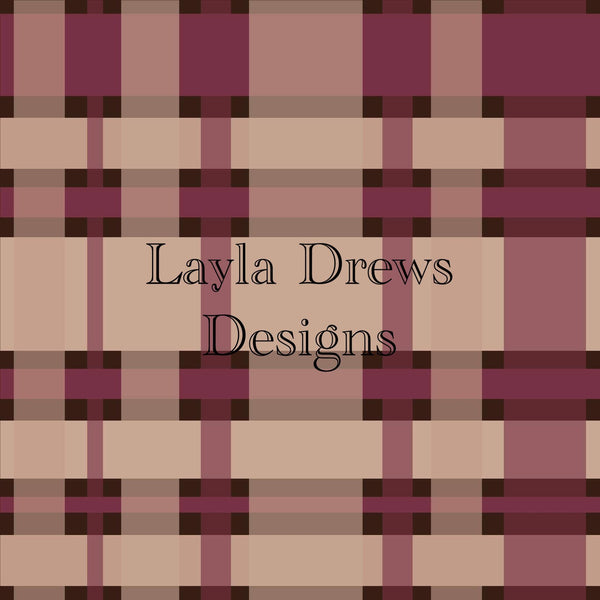 Layla Drew's Designs - Maroon Plaid