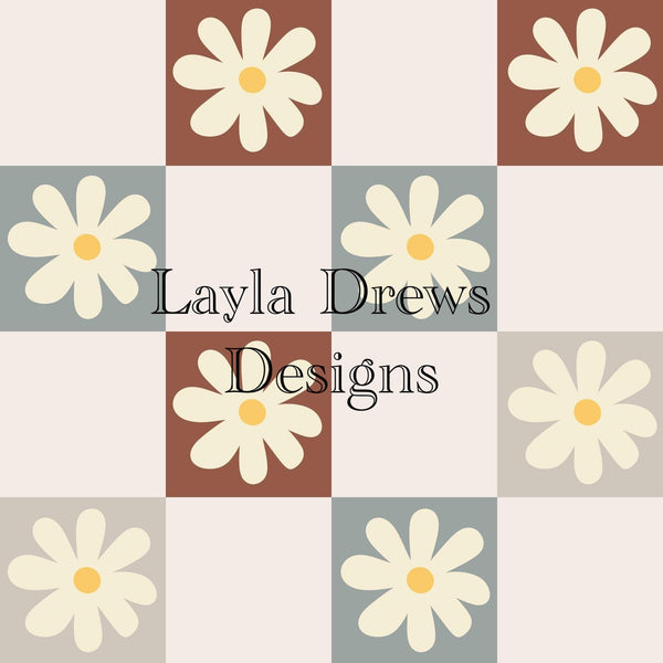 Boho Checkers Layla Drew's Designs - Modern Boho Checkers Floral – Brianna's Bow ...