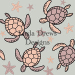 Layla Drew's Designs - Muted Turtles Girl