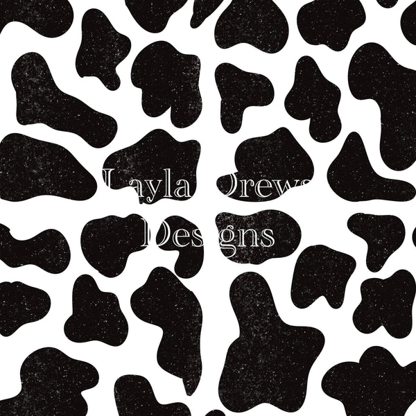 Layla Drew's Designs - Black Cow Glitter