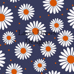 Layla Drew's Designs - Navy Orange Daisies