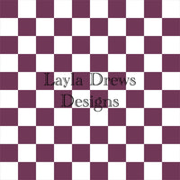 Layla Drew's Designs - Maroon Checkers