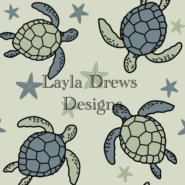 Layla Drew's Designs - Muted Turtles Boy