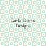 Layla Drew's Designs - Muted Blue Checker Floral