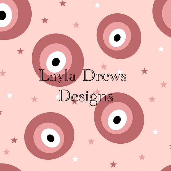 Layla Drew's Designs - Muted Pink Evil Eye