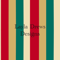 Layla Drew's Designs - Gold Christmas Stripes