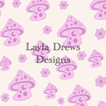 Layla Drew's Designs - Moon Stars Mushrooms