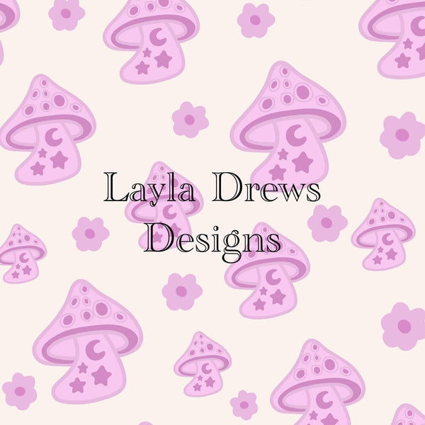 Layla Drew's Designs - Moon Stars Mushrooms