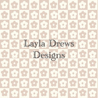 Layla Drew's Designs - Light Floral Checkers