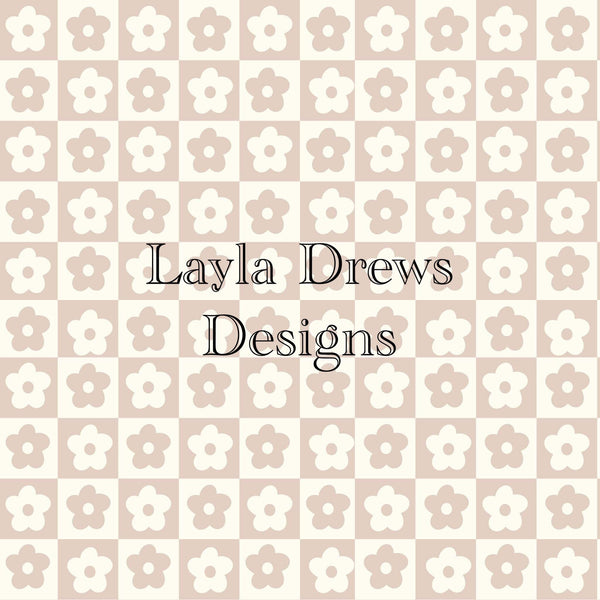 Layla Drew's Designs - Light Floral Checkers