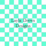 Layla Drew's Designs - Mint White Checkers