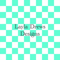 Layla Drew's Designs - Mint White Checkers