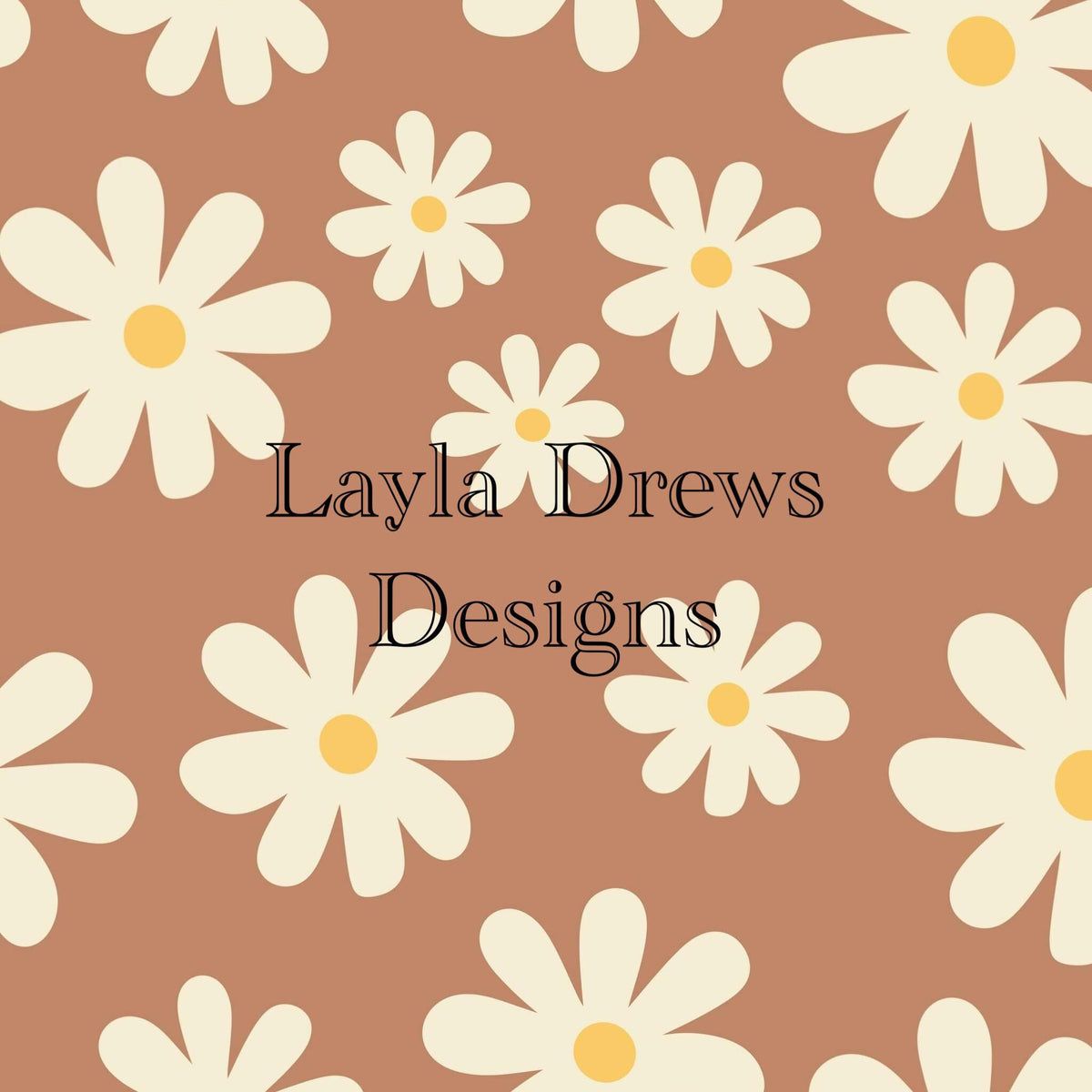 Layla Drew's Designs - Beige Flowers – Brianna's Bow Supply Shoppe LLC